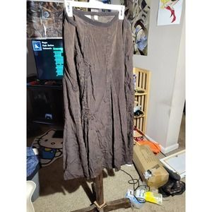 Vintage Coldwater Creek Plus Size Brown Fairycore Grunge Maxi Skirt 2X